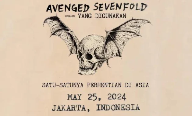 Avenged Sevenfold konser Jakarta, simak harga dan cara beli tiketnya