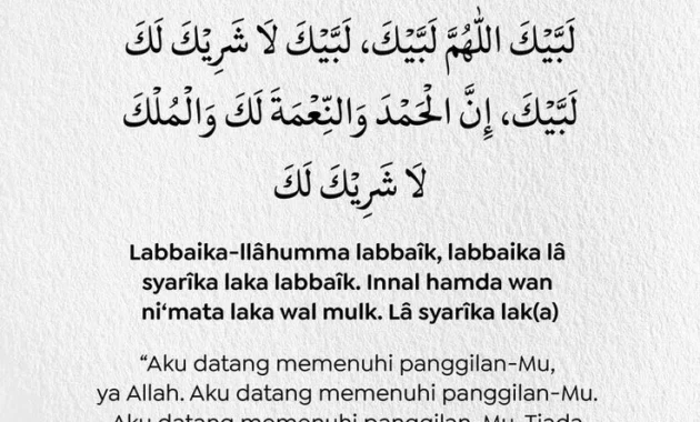 Bacaan Talbiyah Haji: Lafal, Arti, dan Keutamaannya