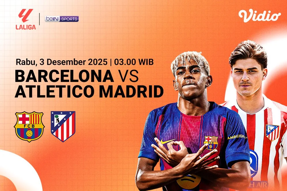 Barcelona vs Atletico Madrid Liga Champions 2025/26: Jadwal, Jam Tayang, dan Link Streaming di VISION+