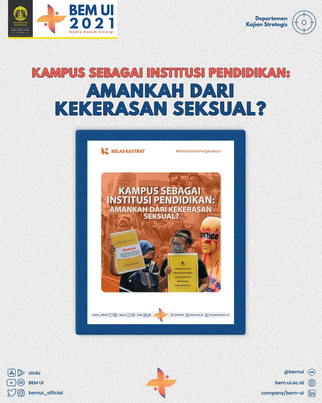 BEM UI Desak Kampus Drop Out 16 Mahasiswa Pelaku Pelecehan Seksual di FH UI