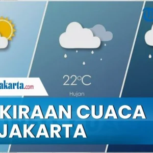 BMKG: Cuaca Jakarta Berawan dari Siang hingga Malam Hari