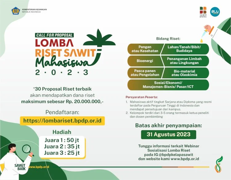 BPDP Berkontribusi Besar pada Kelapa Sawit, Hasil Risetnya Diminta Tidak Sebatas Jadi Karya Ilmiah