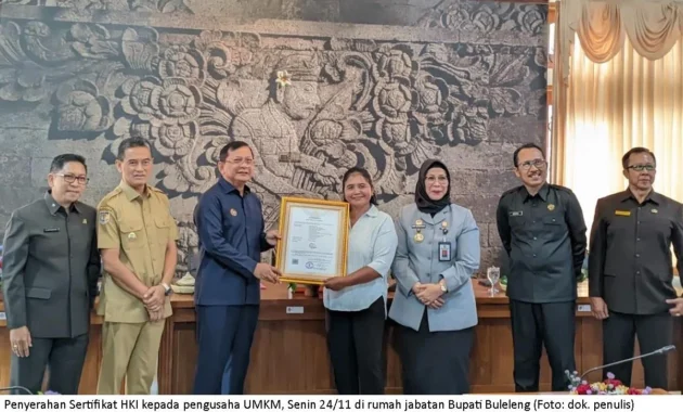 BRIN dan Menkum Serahkan Sertifikat HKI ke Seniman Bali