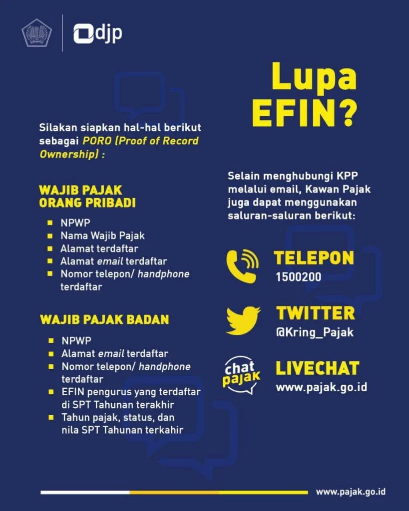 Cara Cepat Cek EFIN Pajak yang Lupa Secara Online Tanpa Harus ke Kantor Pajak
