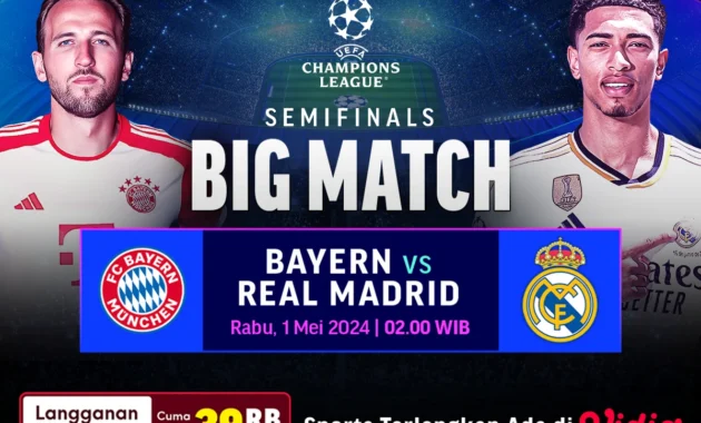 Cara Menonton Real Madrid vs Bayern Munich: Jadwal, Platform, dan Tips Streaming Terbaru