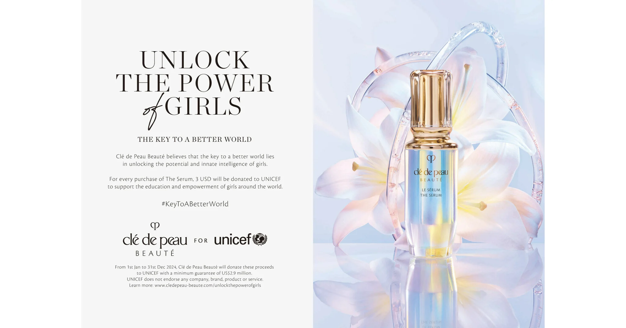 Clé de Peau Beauté Lanjutkan Kemitraan Global dengan UNICEF, Jangkau 7,3 Juta Anak Perempuan sebagai Target Baru