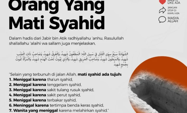 Dalil-dalil Tentang Mati Syahid Berdasarkan Al-Qur'an dan Hadis