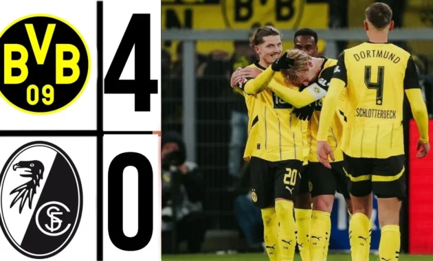 Dortmund mantap di peringkat dua setelah cukur Freiburg 4-0 Dortmund mantap di peringkat dua setelah cukur Freiburg 4-0