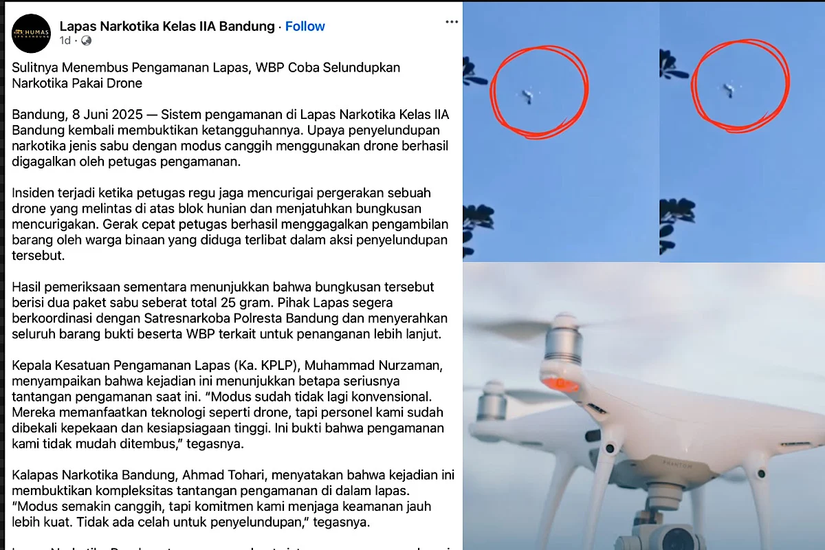 Dua Pria di Australia Dituduh Pakai Drone untuk Antar Paket Narkoba