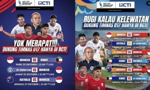 Eksklusif! Semua Cara Nonton Live RCTI, Jadwal Timnas U-17, dan Program Unggulan 21 April 2026 Eksklusif! Semua Cara Nonton Live RCTI, Jadwal Timnas U-17, dan Program Unggulan 21 April 2026