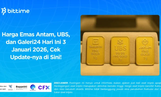Harga Emas UBS, Antam, dan Galeri24 Tetap Stabil pada Senin Pagi