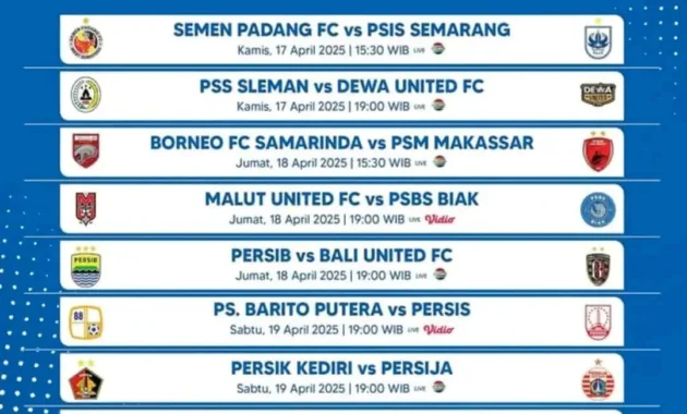 Jadwal Liga 1 April 2026: Pertarungan Sengit di Pekan 28 dan Dampak Kompetisi Internasional
