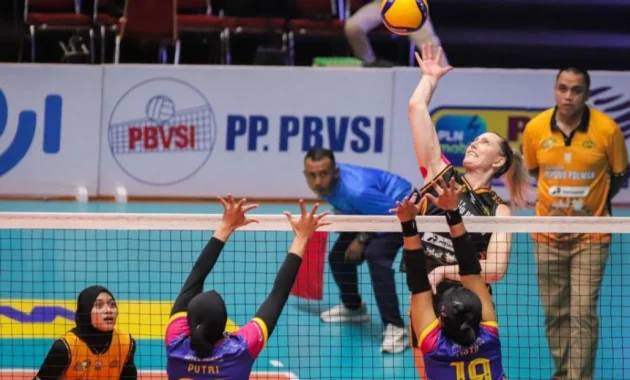 Jakarta Popsivo Polwan Raih Kemenangan atas Jakarta Electric PLN