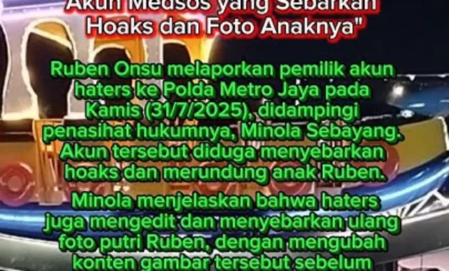 JK Laporkan Pemilik Akun YouTube dan Facebook yang Sebarkan Hoax, Tidak Hanya Rismon Sianipar