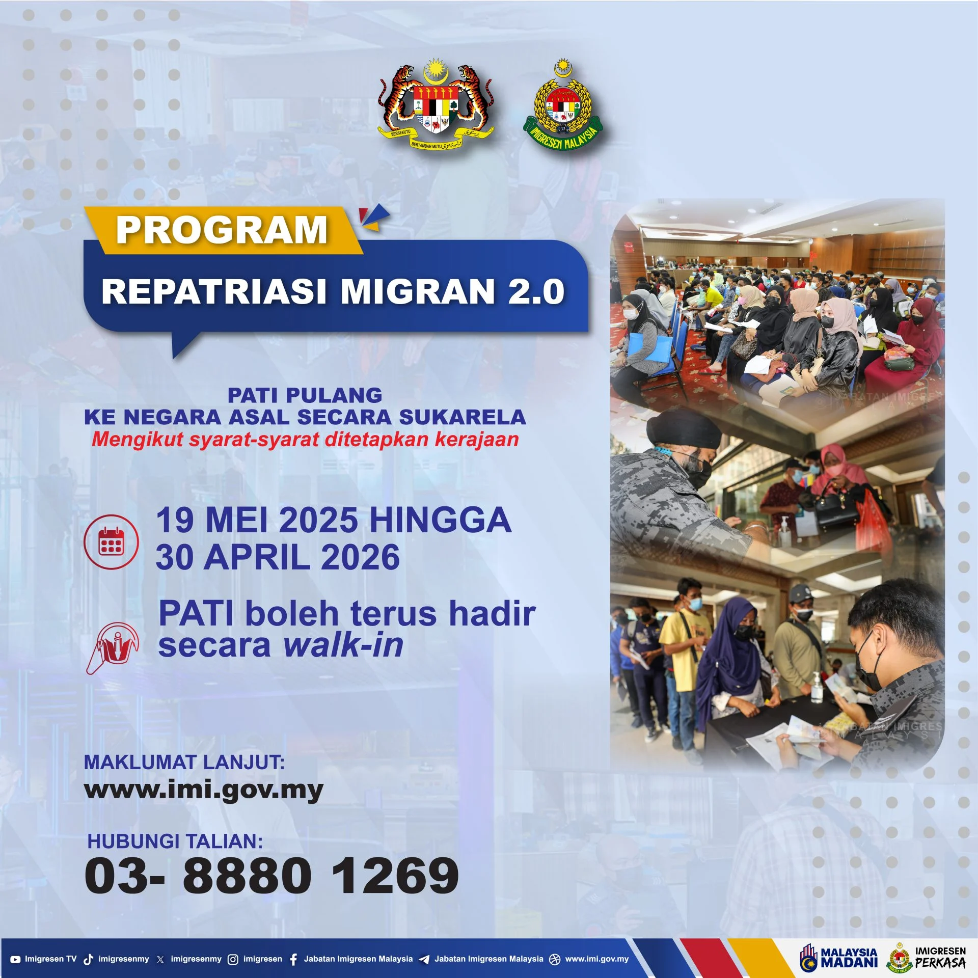 KBRI KL Imbau WNI Tanpa Izin Manfaatkan Program Repatriasi Migran 2.0