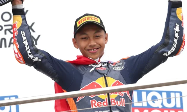 Kiandra Ramadhipa Menang Balapan Kedua MotoGP Rookies Cup di Jerez