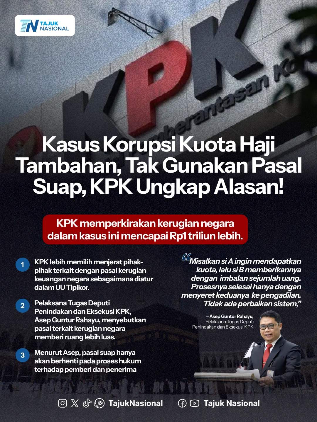 KPK Dalami Peran Forum SATHU dalam Kasus Korupsi Kuota Haji