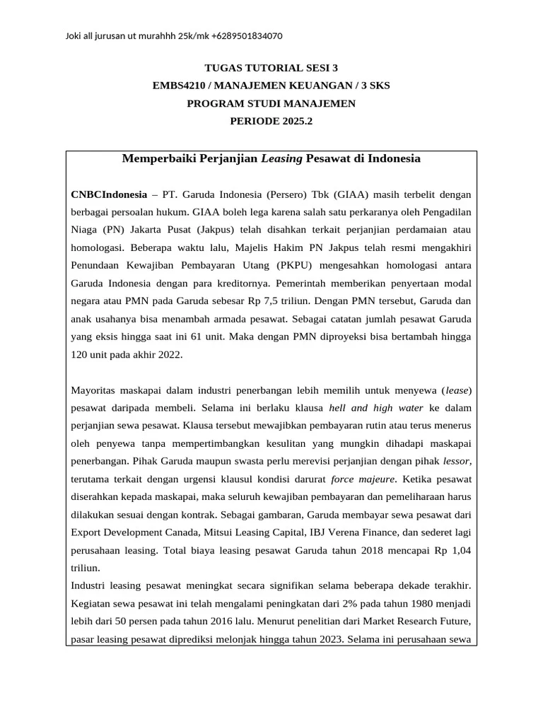 Leasing Pesawat Indonesia Masuk Jalur Global: 11 MoU RI‑Jepang Nilai Rp401,7 Triliun dan Dana Leasing Rp13,5 Triliun