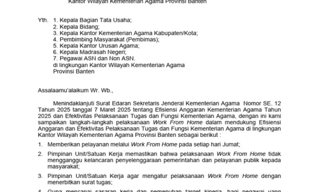 Membangun Efisiensi: WFH Pemprov Kepri Resmi Berlaku dan Pangkas Anggaran Membangun Efisiensi: WFH Pemprov Kepri Resmi Berlaku dan Pangkas Anggaran