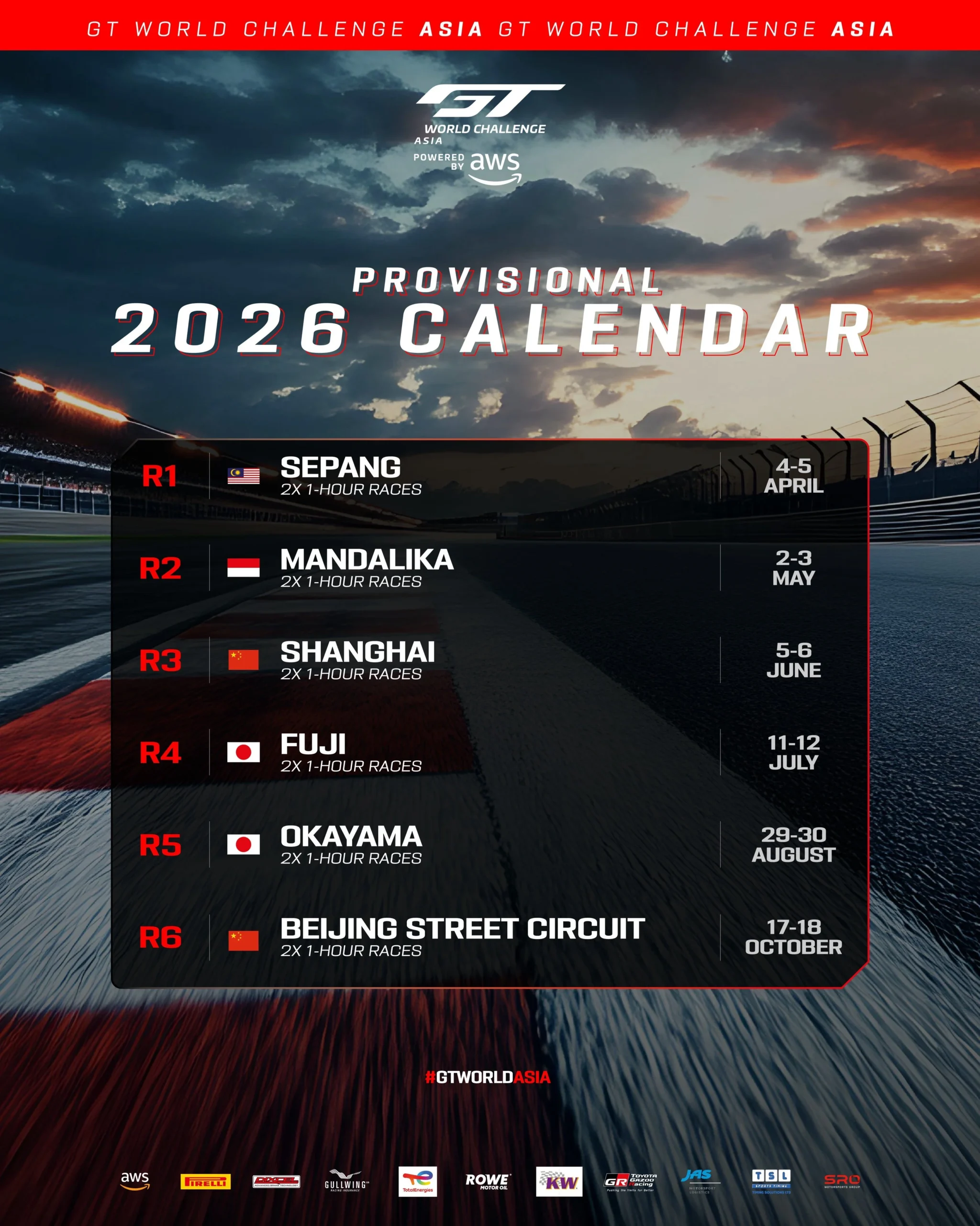 MGPA Sebut GT World Challenge Asia 2026 Akan Dihadiri Gentleman Driver
