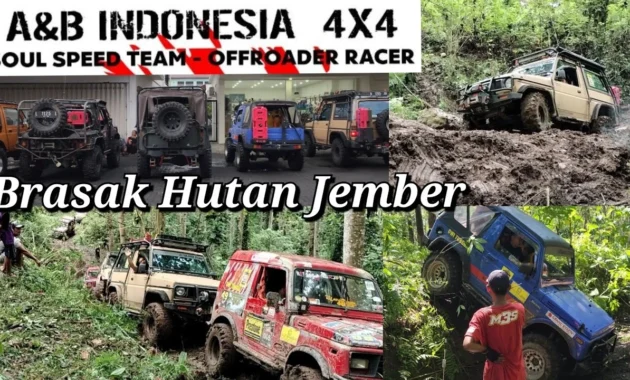 Offroad 4x4 Jember, 175 Peserta Taklukkan Medan Hutan