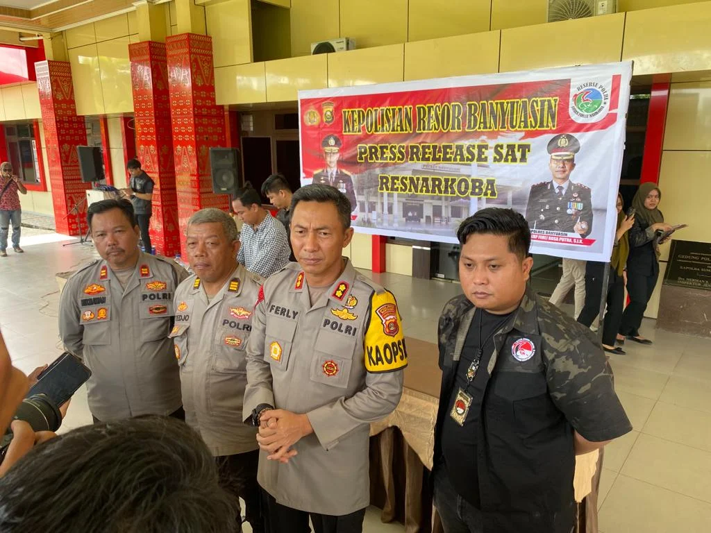 Polres Banyuasin Tangani 35 Kasus Narkoba dalam Tiga Bulan Pertama Tahun 2024