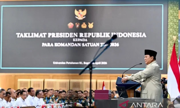 Prabowo beri taklimat pada 1.500 komandan satuan tiga matra TNI