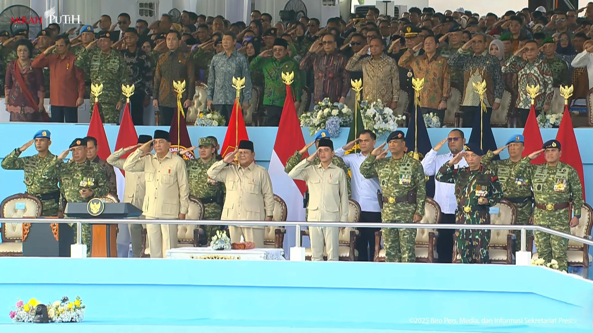 Presiden Prabowo Apresiasi Elang Muda pada HUT Ke-80 TNI AU