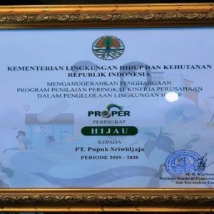 PT Pusri Raih Sertifikat Proper Hijau, Tandai Komitmen Lingkungan Berkelanjutan