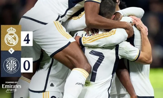 Real Madrid Tundukkan Girona, Mempersempit Jarak dengan Barcelona di Puncak La Liga