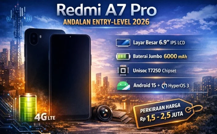 Redmi A7 Pro Tampil Bertenaga: Solusi Mobilitas Tinggi di Era Smartphone 2026