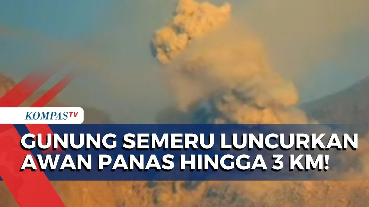 Semeru Menggelegar: Kolom Abu Menembus 1,5 km, Awan Panas Luncur 3 km, Warga Dilarang Masuk Zona Bahaya