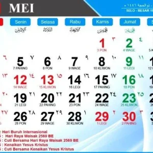 1 Mei: Hari Apa? Simak Jadwal, Peringatan, dan Libur Nasional di Bulan Mei