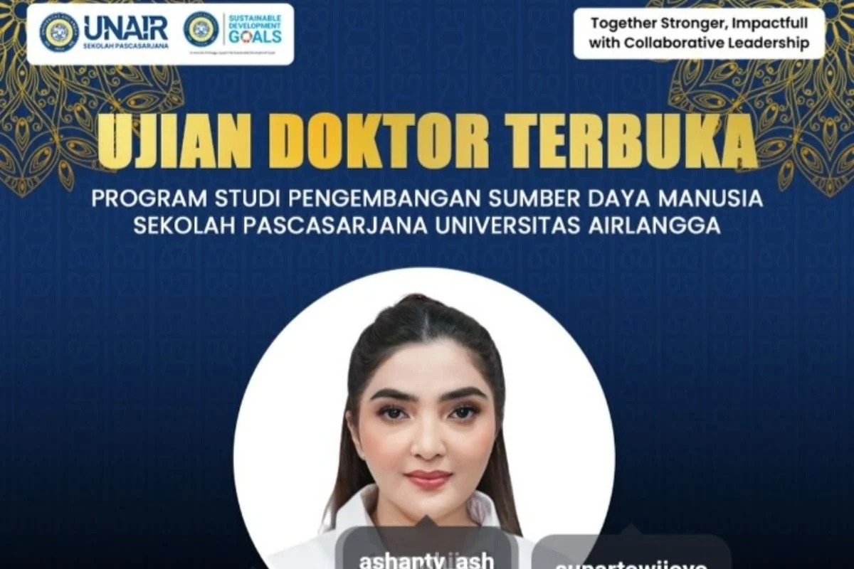 Ashanty Jalani Ujian Doktor Terbuka di Universitas Airlangga pada Rabu