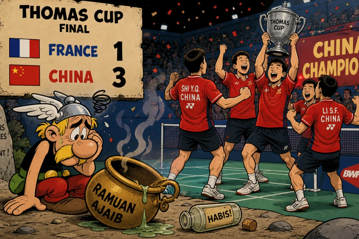 Asterix kehabisan ramuan ajaib di final Piala Thomas