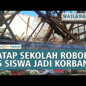 Atap Dua Ruang Kelas SMAN 7 Mataram Ambruk, Empat Siswa Terluka