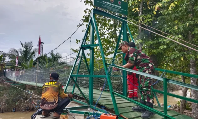 Bangun Jembatan Gantung 240 Meter di Aceh Tamiang, TNI AD: Puluhan Tahun Warga tak Punya Akses