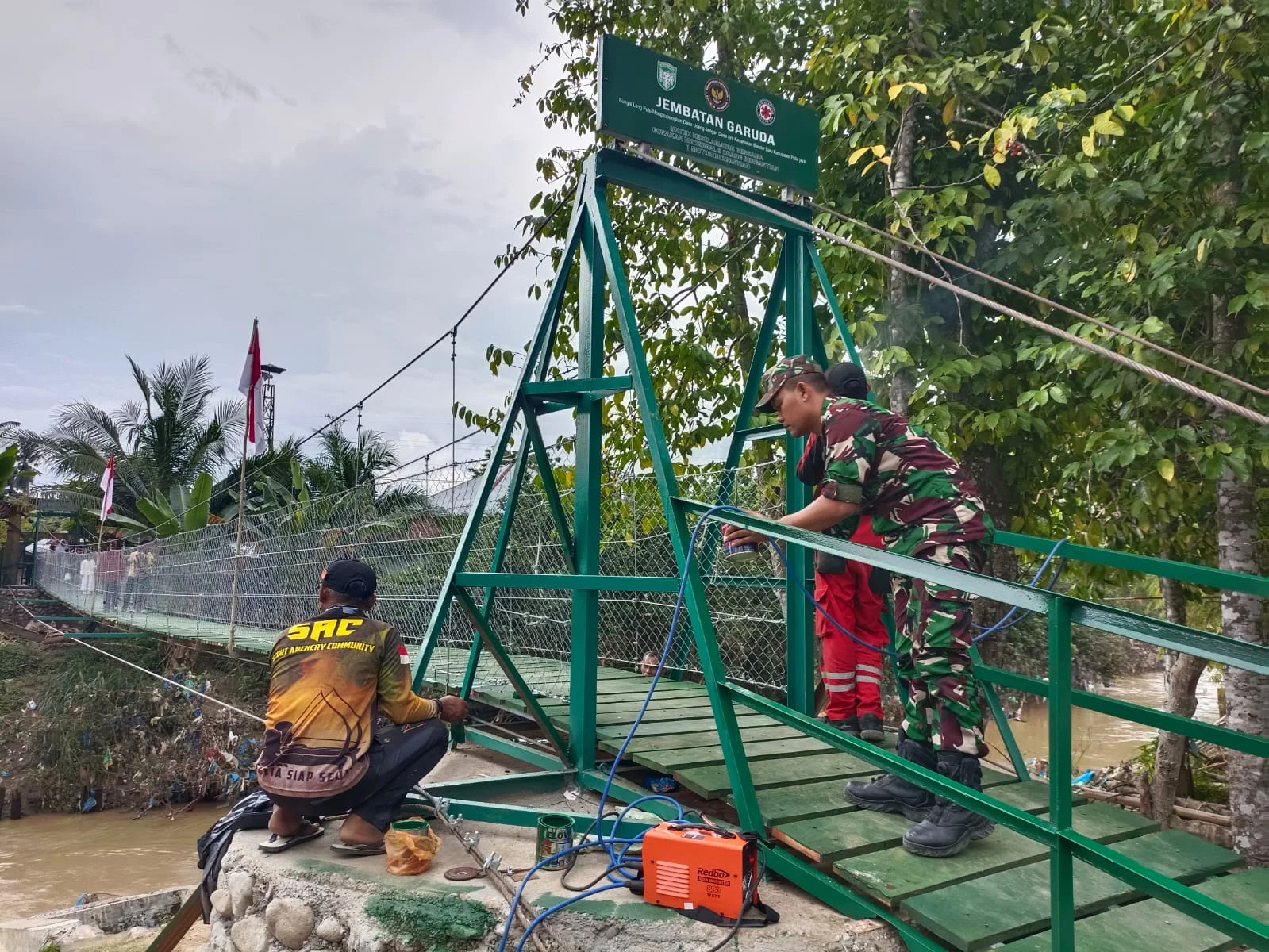 Bangun Jembatan Gantung 240 Meter di Aceh Tamiang, TNI AD: Puluhan Tahun Warga tak Punya Akses