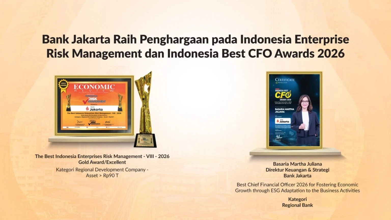 Bank Jakarta Raih Penghargaan Indonesia Best CSR di Sektor Perbankan 2026