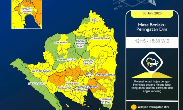 BNPB Peringatkan Potensi Hujan Lebat Disertai Petir di Berbagai Wilayah Indonesia