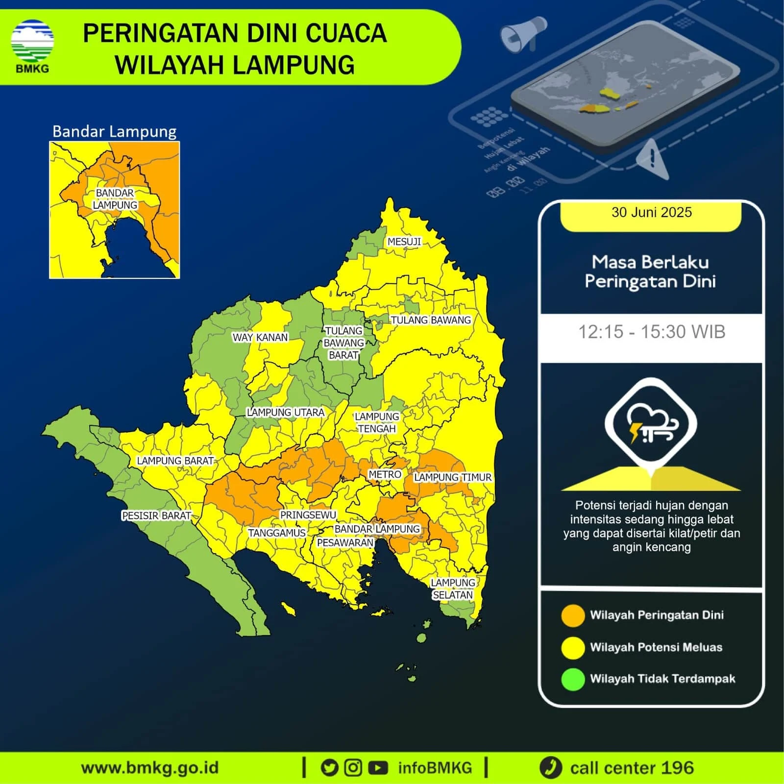 BNPB Peringatkan Potensi Hujan Lebat Disertai Petir di Berbagai Wilayah Indonesia