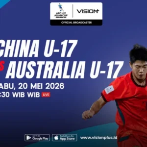 China vs Australia Perebutkan Tiket Final AFC U17 Asian Cup 2026, Siaran di VISION+