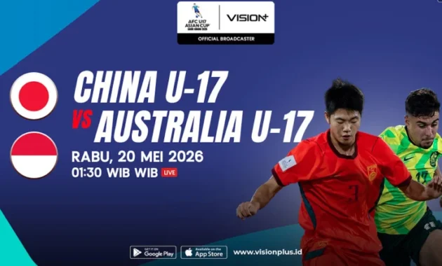 China vs Australia Perebutkan Tiket Final AFC U17 Asian Cup 2026, Siaran di VISION+