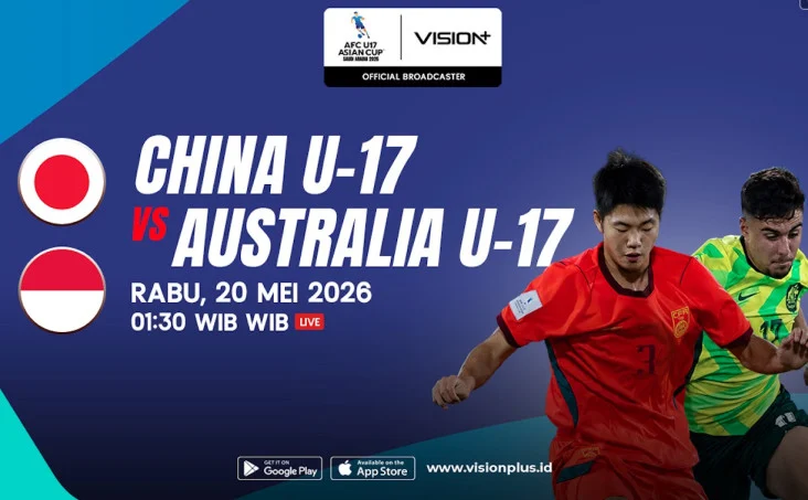 China vs Australia Perebutkan Tiket Final AFC U17 Asian Cup 2026, Siaran di VISION+