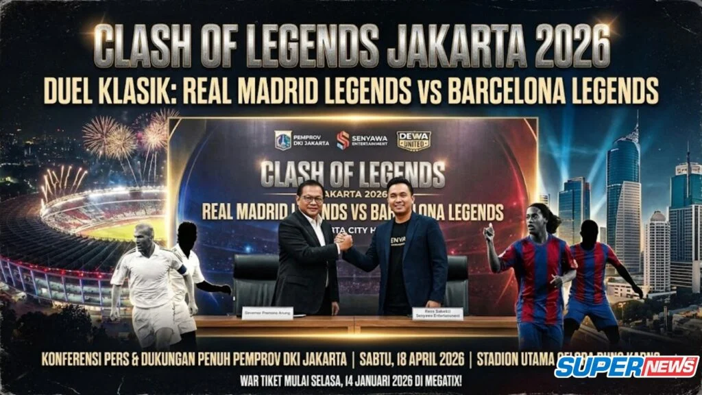 Disiarkan di Televisi? Semua Info Clash of Legends Jakarta 2026, Patrick Kluivert Kembali ke GBK!
