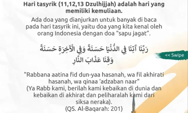 Doa Khusus di Hari Tasyrik, Jangan Lupa Amalkan!