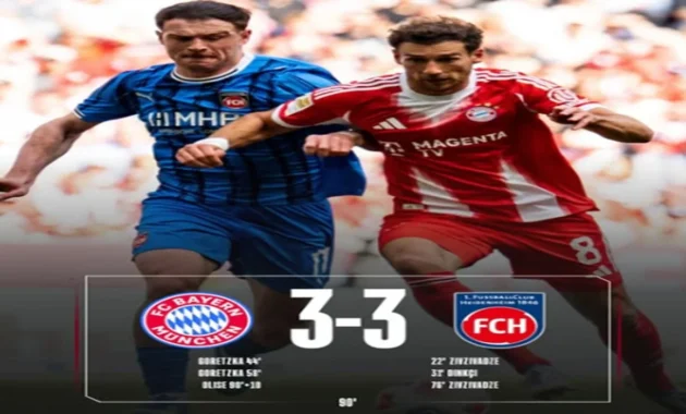 Drama Enam Gol, Bayern Munich Imbang Heidenheim 3-3