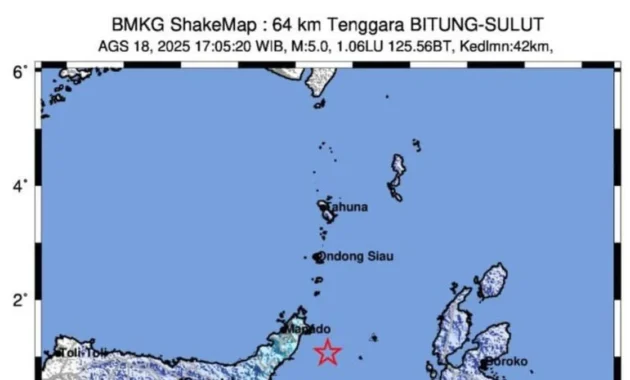 Gempa M5,9 Guncang Bitung, Tsunami Tak Mengancam, dan Penyelundupan Cap Tikus Besar Terbongkar Gempa M5,9 Guncang Bitung, Tsunami Tak Mengancam, dan Penyelundupan Cap Tikus Besar Terbongkar