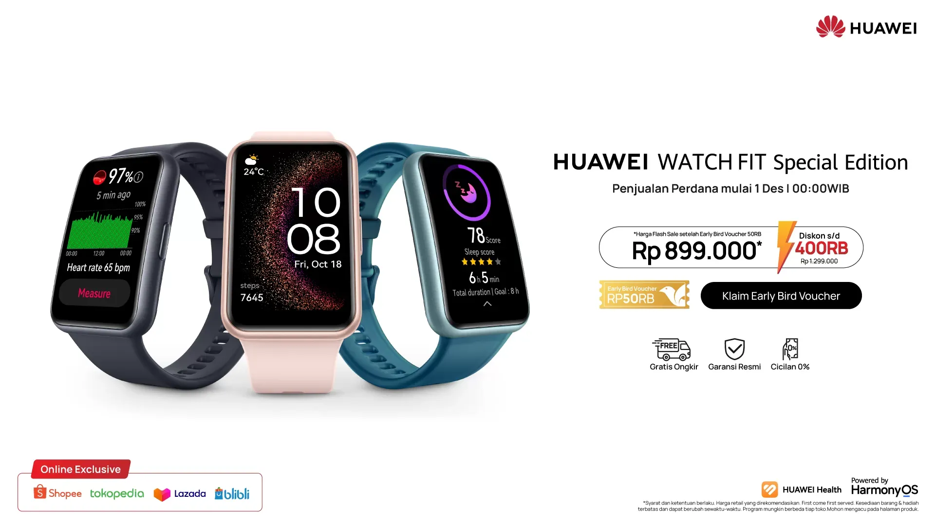 Huawei Watch Fit 5 Series Resmi Diluncurkan di Indonesia, Fitur Kesehatan Canggih & Harga Mulai Rp2 Juta