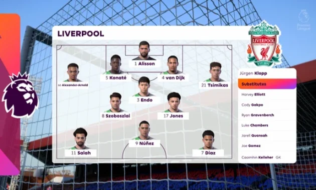 Jadwal Liverpool vs Crystal Palace: Prediksi Skor, Starting XI, dan Potensi Kejutan di Premier League